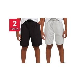 Champion Boys 2-pack Lightweight Shorts Side Pockets XSmall 5/6 Black & Gray NWT